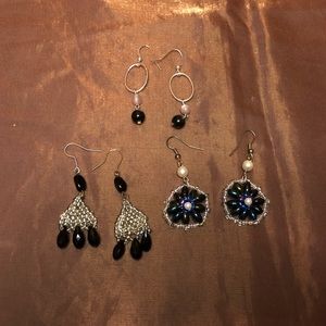 3 pairs of handmade earrings